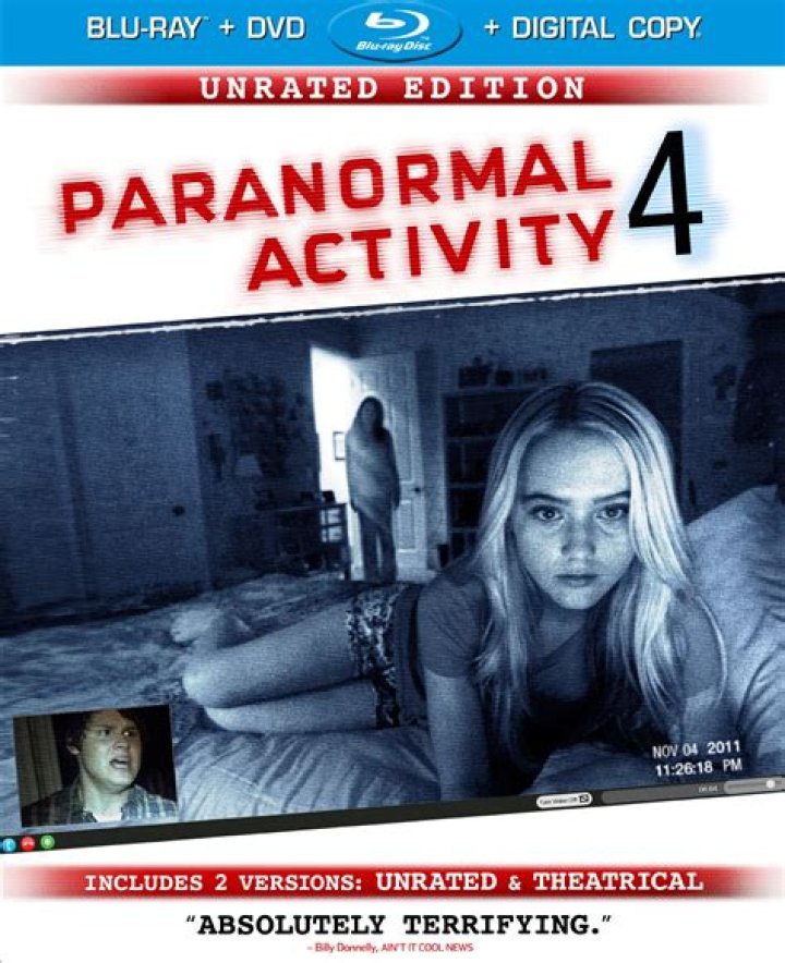 What is the difference between paranormal activity 4 rated and unrated?