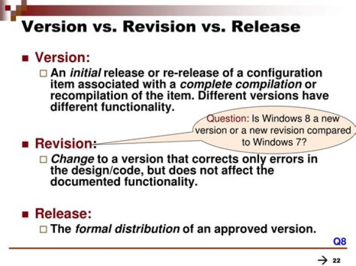 What is the difference between version and release?