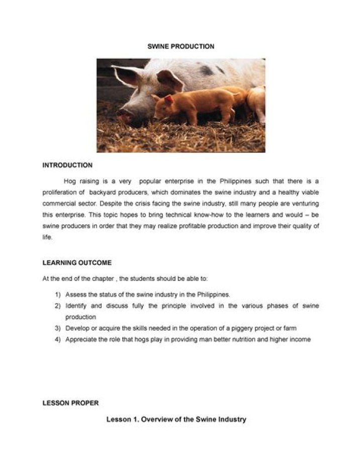 What is the economic importance of swine raising?