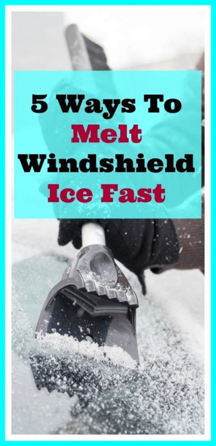 What is the fastest way to melt ice on a windshield?