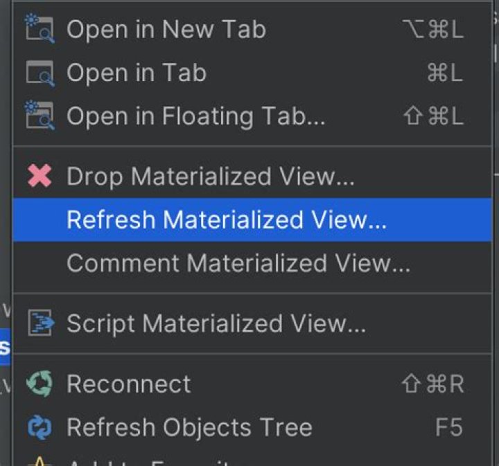 What is the fastest way to refresh a materialized view?