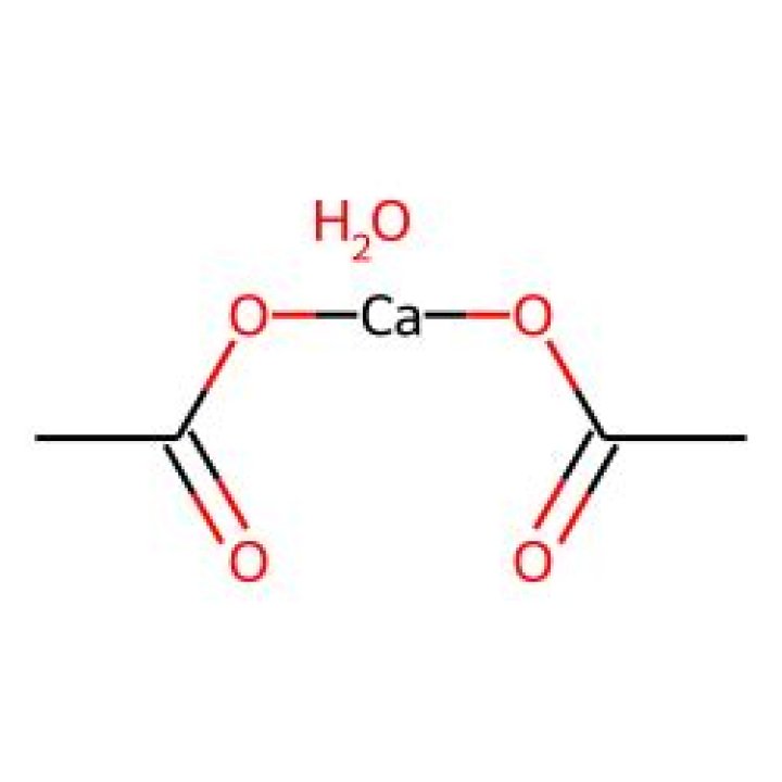 What is the formula for calcium acetate monohydrate?