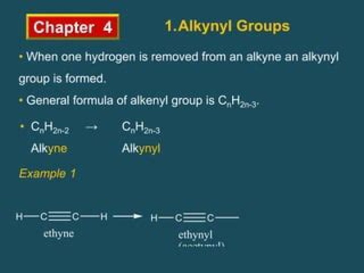 What is the formula of alkynyl?