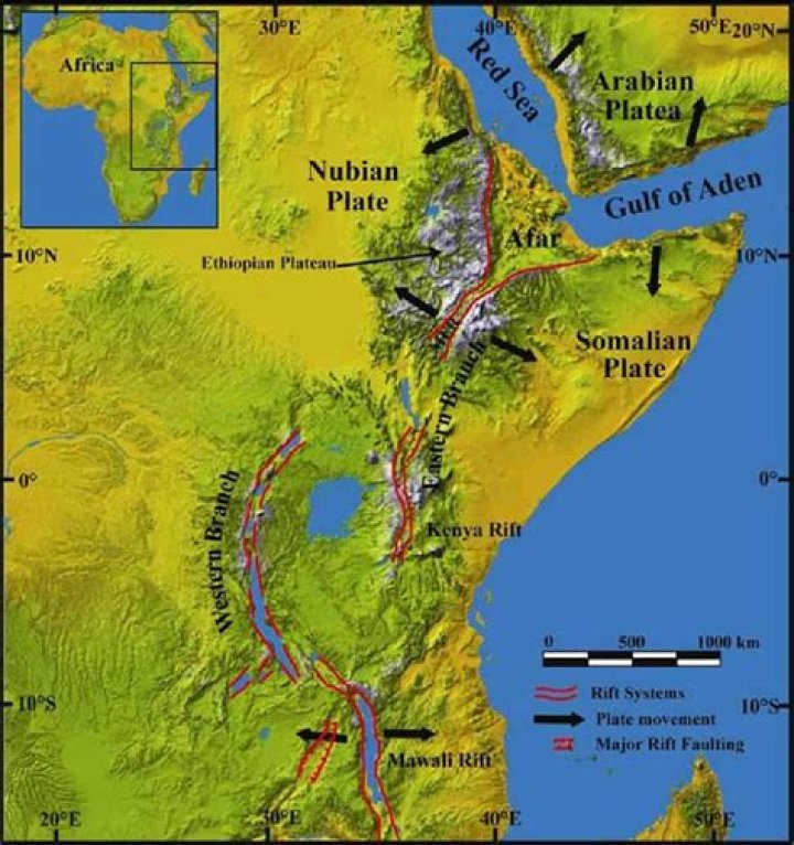 What is the Great Rift Valley known for?