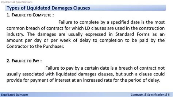 What is the liquidated damages clause?