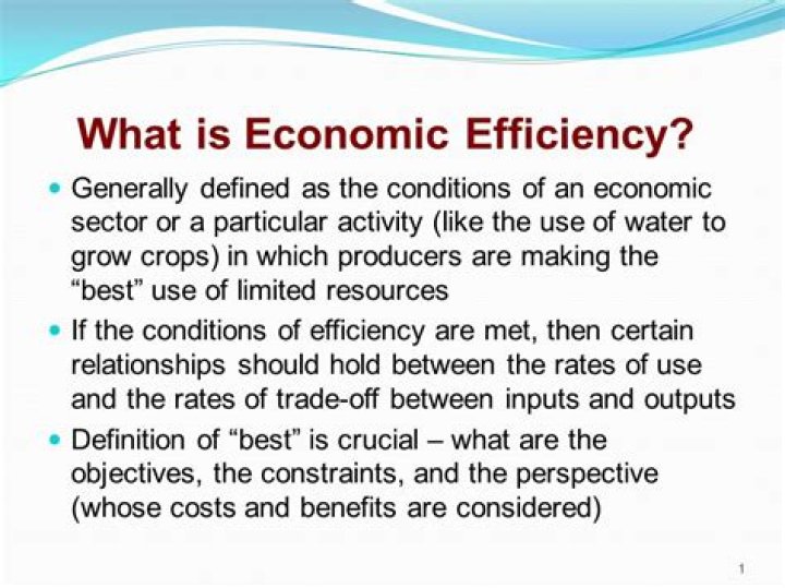 What is the main cause of economic efficiency?