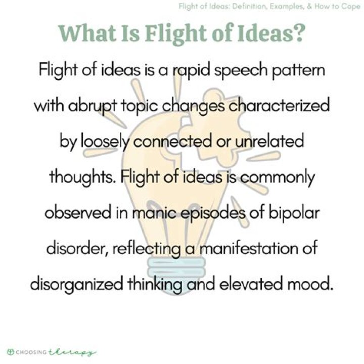 What is the meaning of flight of ideas?