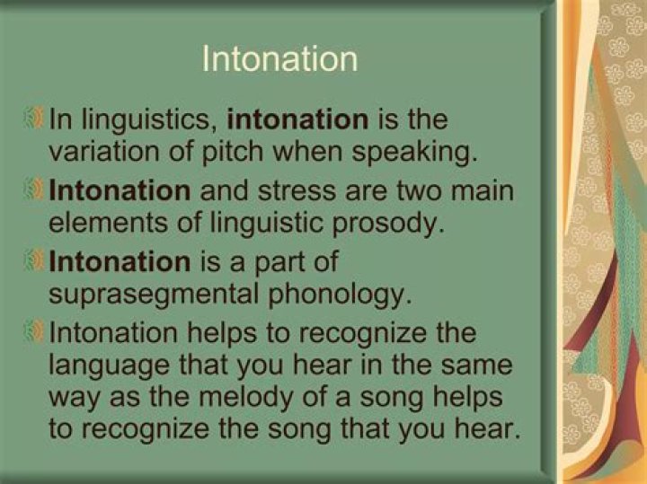 What is the meaning of intonation in Urdu?