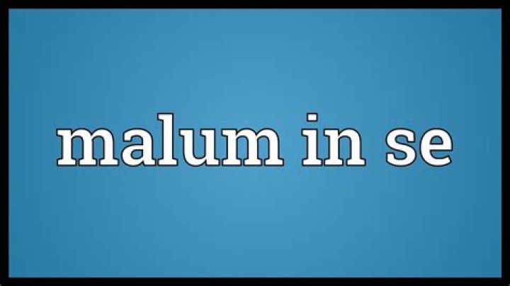 What is the meaning of malum in se?