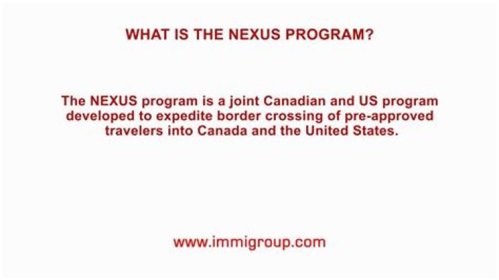 What is the Nexus program?
