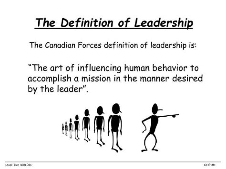 What is the official definition of leadership?