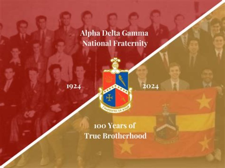What is the official tagline for Alpha Gamma Delta fraternity?