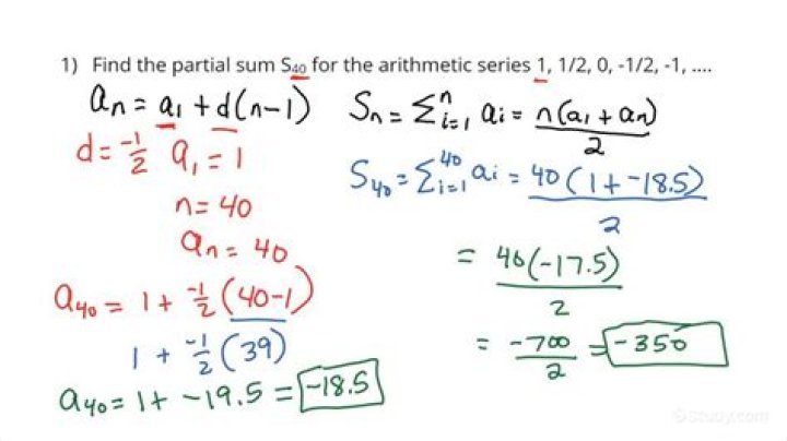 What is the partial sum formula?