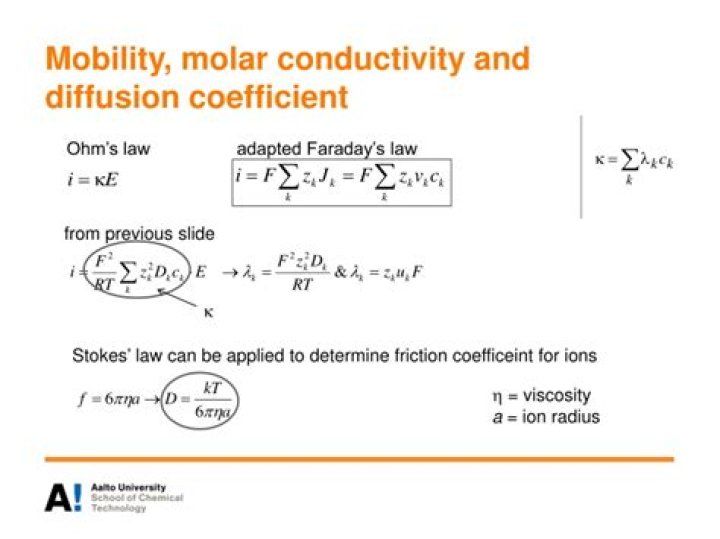 What is the relationship between diffusion coefficient and mobility?
