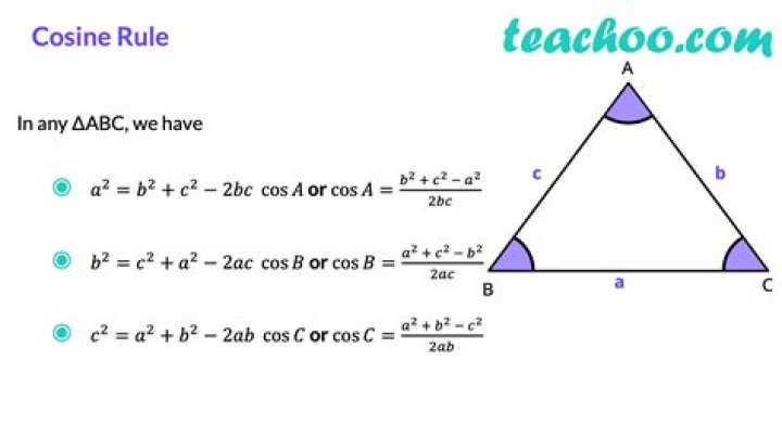 What is the rule for cosine?