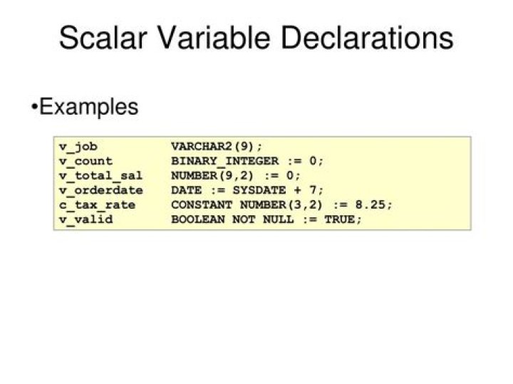 What is the scalar variable in SQL?