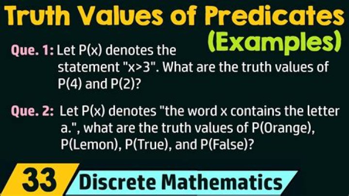 What is the truth value of predicate?