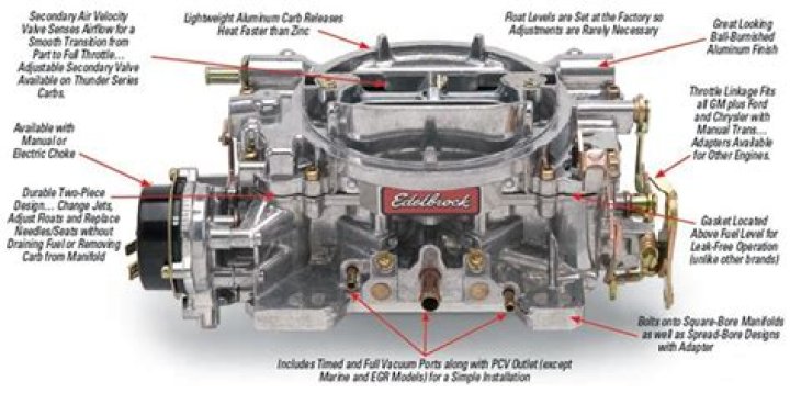 What kind of carburetor accessories does Edelbrock offer?
