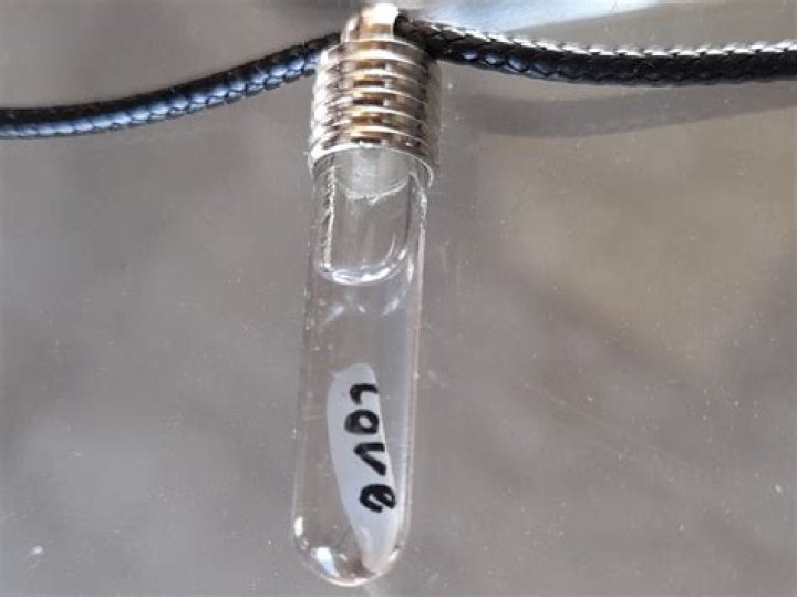 What liquid is in rice necklace?
