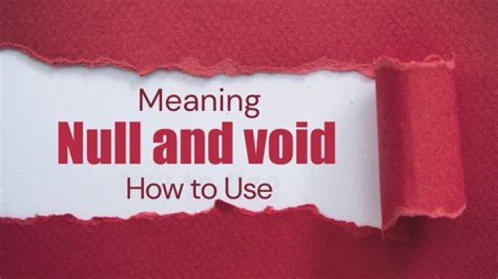 What nulled means?