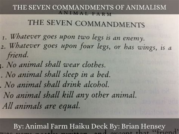 What page in animal Farm is the Seven Commandments?