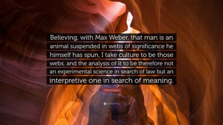 What Quote does Geertz use from weber?