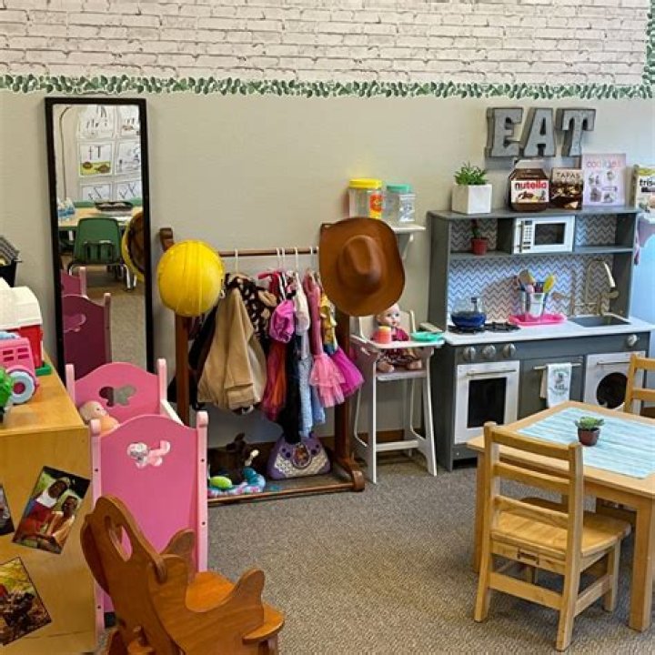 What should be included in a preschool dramatic play area?
