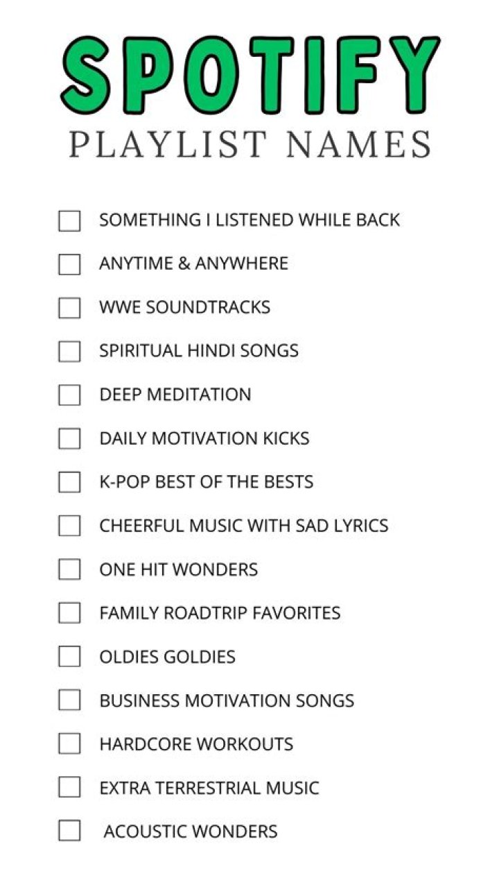 What should I name my playlists?