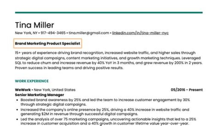 What should I put on my resume for collections?