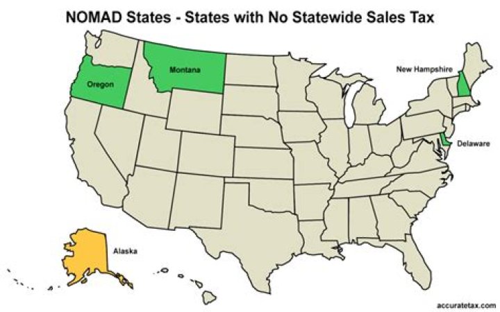 What states have no online sales tax?