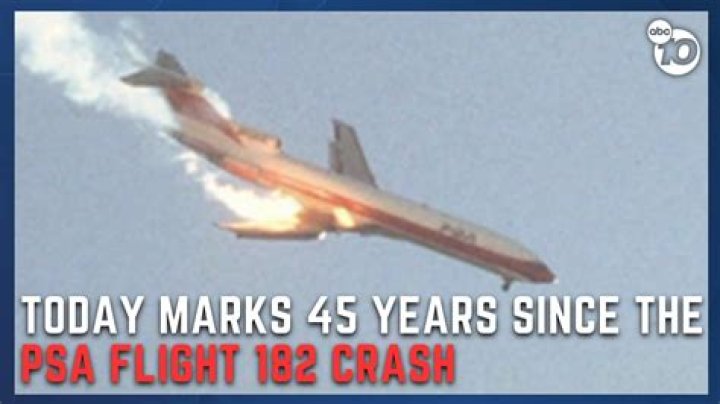 What street did PSA 182 crash?