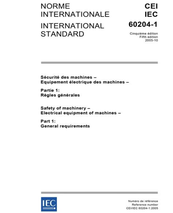 What type of standard is 60204?