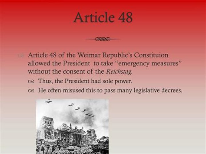 What was Article 48 of German republic?