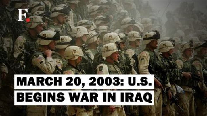 What was happening in Iraq in 2003?