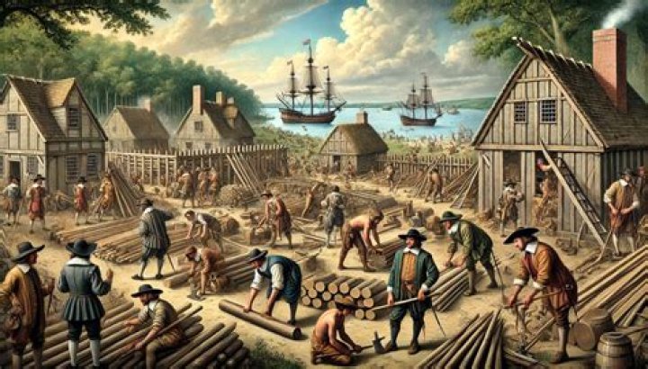 What was the first English settlement in 1607?