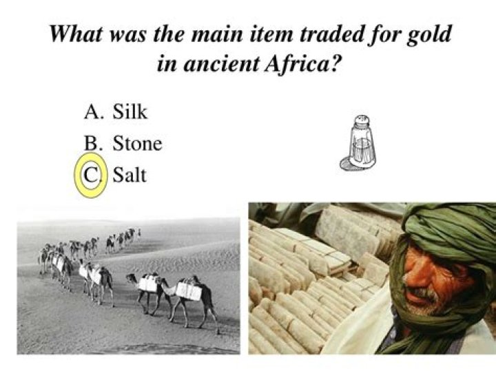 What was the main item traded for gold in ancient Africa?