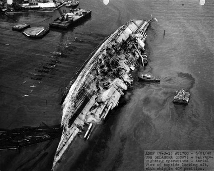 What was the ship that capsized in Pearl Harbor?