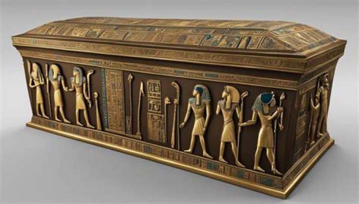 What was written on a sarcophagus?