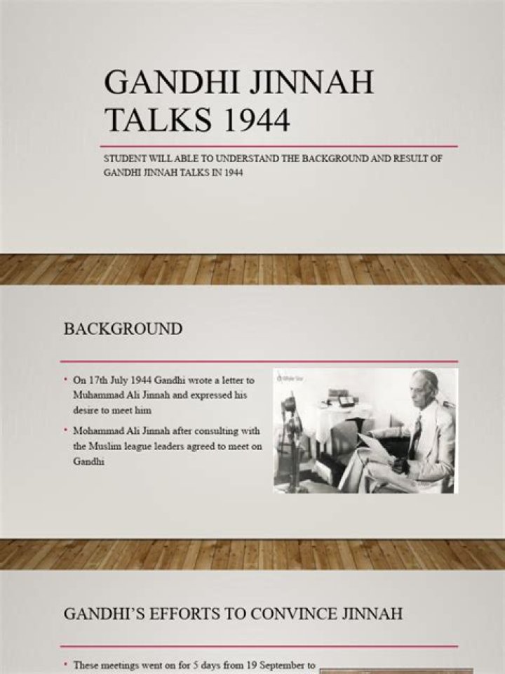 What were Gandhi Jinnah talks?
