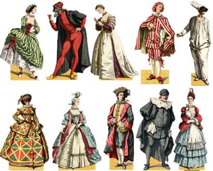 What were the costumes like in commedia dell arte?