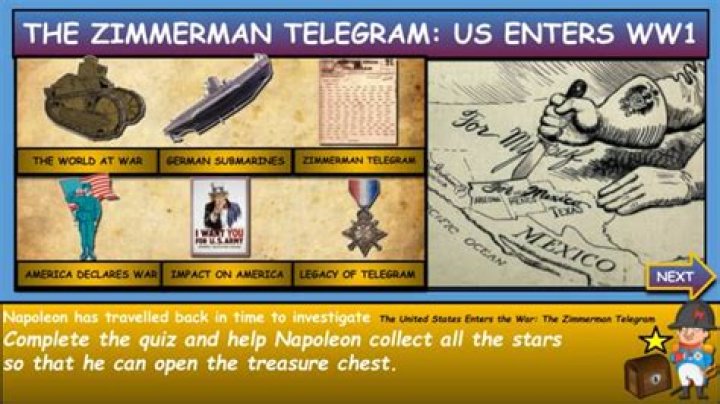 What were the main points of the Zimmerman telegram?