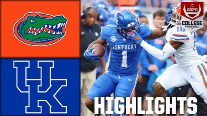 What year did Kentucky beat Florida in football?