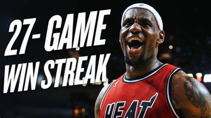 When did the Heat go on a 27 game win streak?