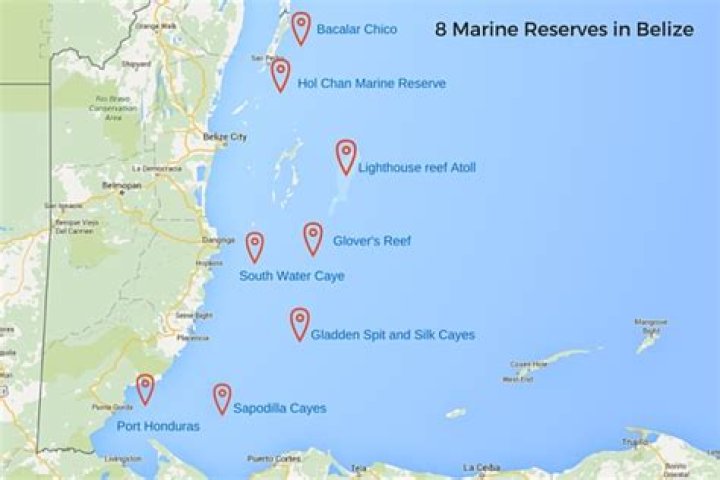 Where are the marine reserves located in Belize?