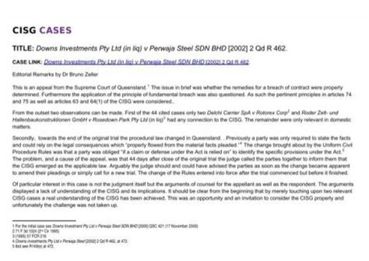 Where can I find CISG cases?