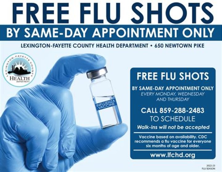 Where can I get a free flu shot in Maryland?