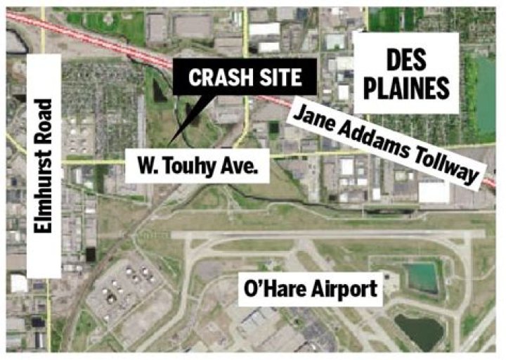 Where did plane crash in Chicago?