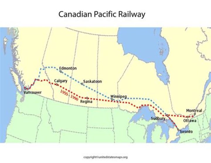 Where does Canadian Pacific Railway start and end?