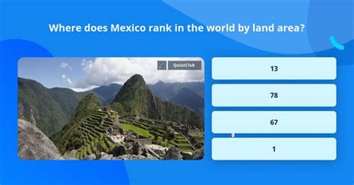 Where does Mexico rank in the world?