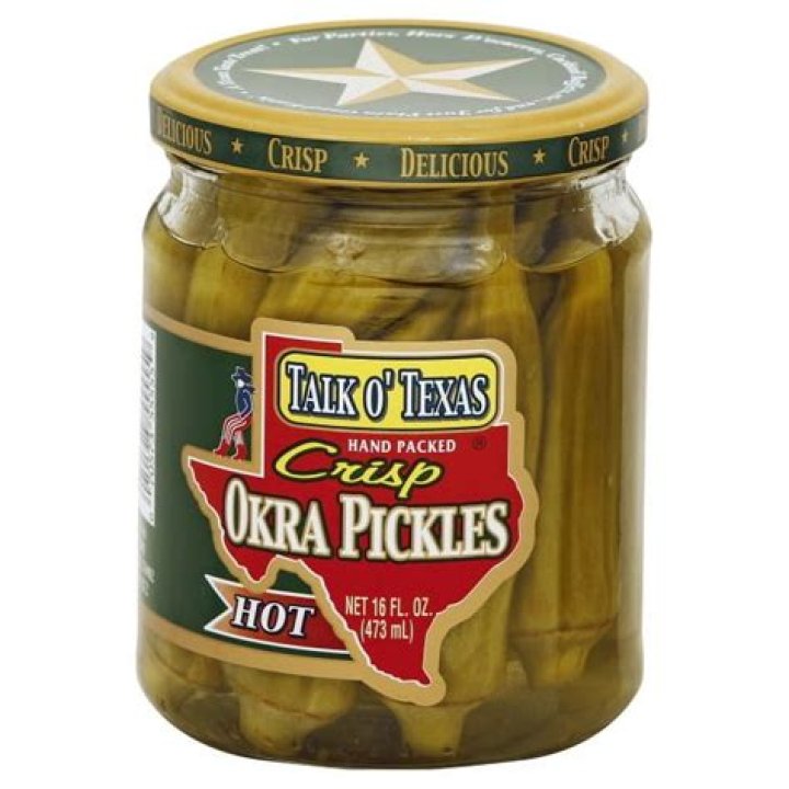 Where is expiration date on talk o Texas pickled okra?